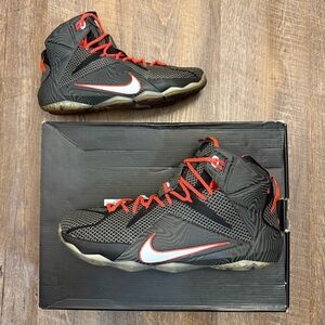 Nike LeBron 12 XII Court Vision Black Red White
